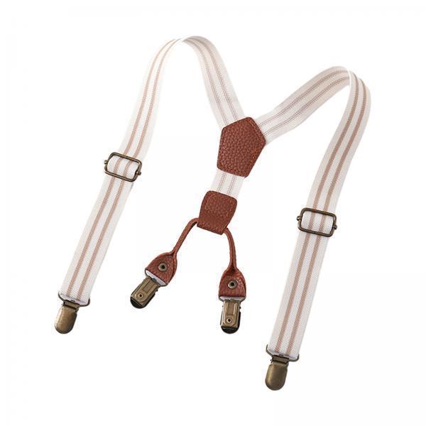 Suspender Clip Formal - 男の子 女の子用 エラスティックサスペンダー Yバック レザークリップ クラシックな服装用ホルダー