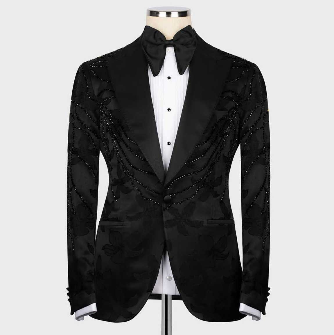 Men'S Formal Wear No Suit - パーティースーツファッションショー結婚式男性スーツクリスタル 2 個コートパンツオーダーメイド新郎介添人フォーマルな機会サイズカスタマイズ
