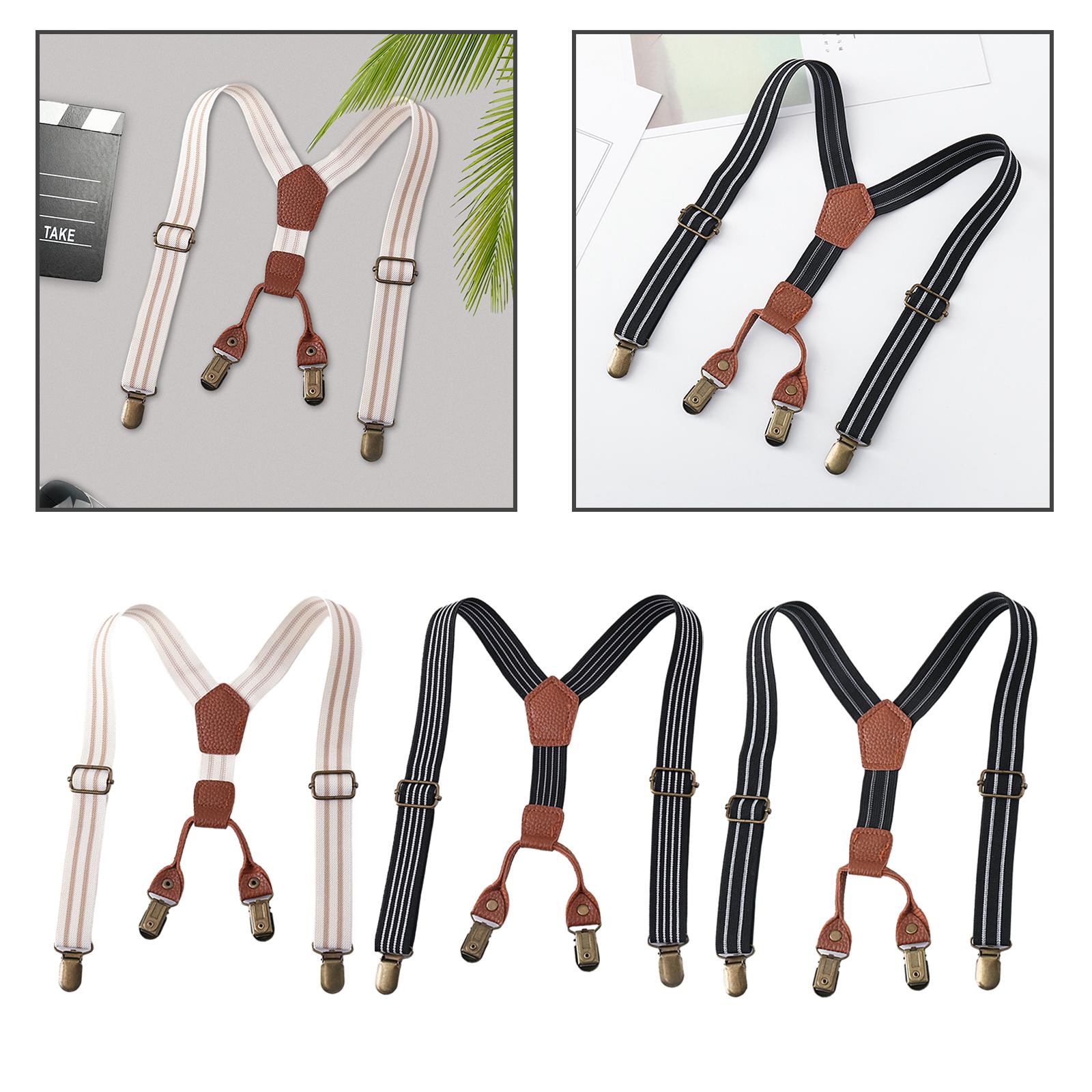 男の子 女の子用 エラスティックサスペンダー Yバック レザ - Suspender Clip Formal のレビューと価格