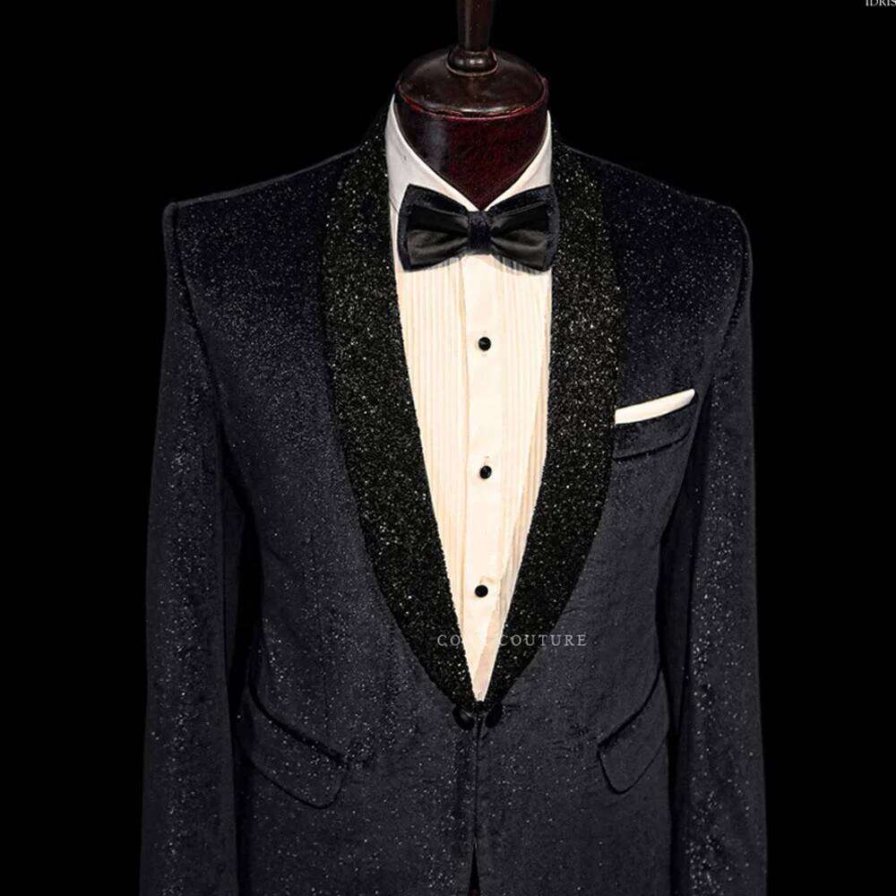 エレガントな2ピースウェディングスーツ、スリムフィット、ショ - Men Formal Wear Clothes のレビューと価格