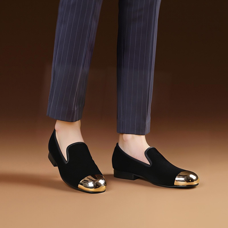 Piergitar クラシックモデルブラックベルベットスリッ - Men'S Formal Party Wear Shoes のレビューと価格