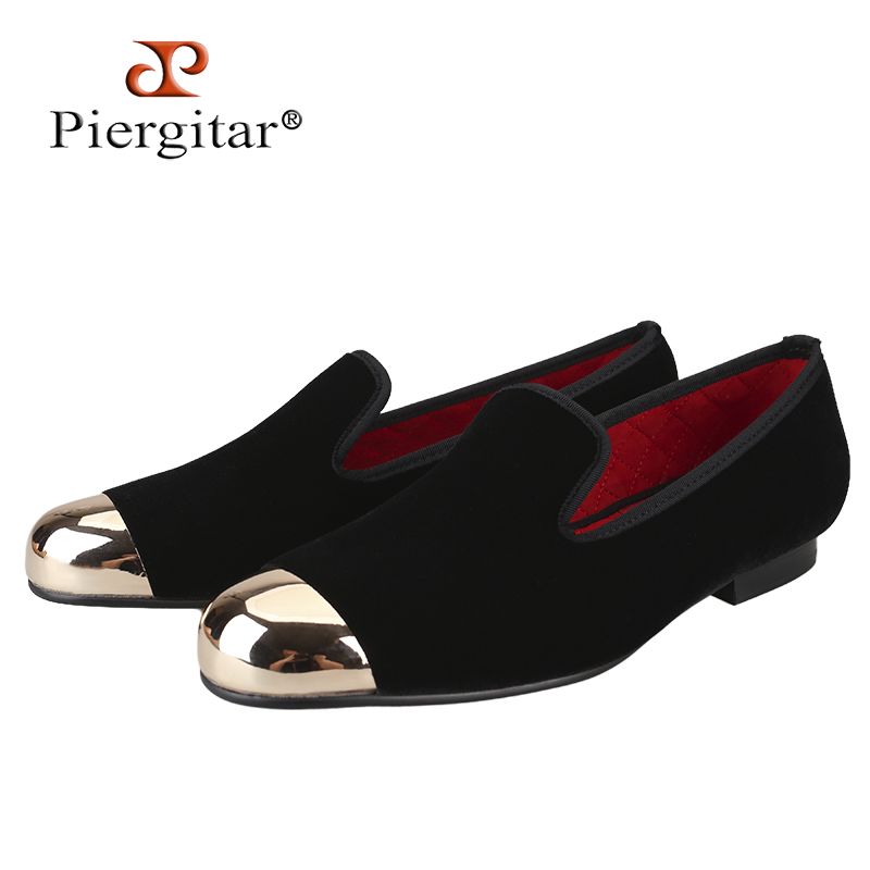 Piergitar クラシックモデルブラックベルベットスリッ - Men'S Formal Party Wear Shoes のレビューと価格