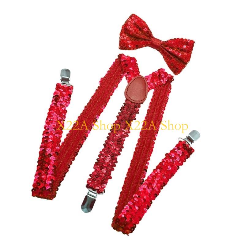 ユニークな輝くサスペンダーボウタイセットスパンティースパンコ - Suspender Clip Formal のレビューと価格