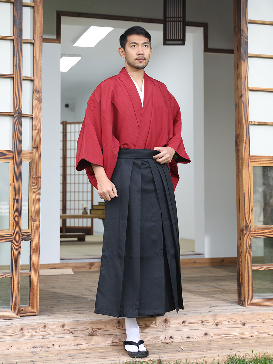 男性用日本の伝統的な着物セット フォーマル袴 武士着物コスチ - Traditional Japanese Men'S Formal Wear のレビューと価格