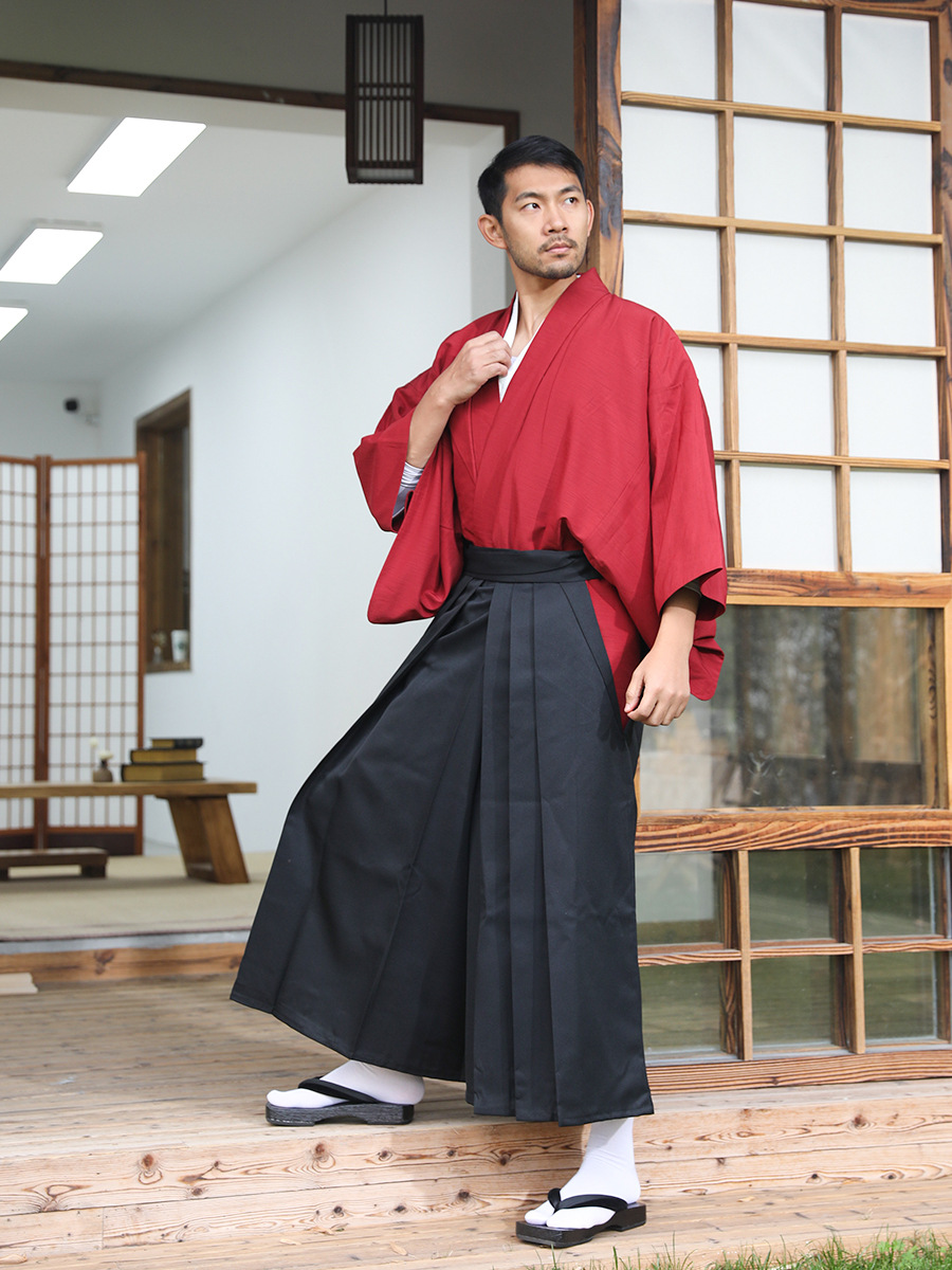 男性用日本の伝統的な着物セット フォーマル袴 武士着物コスチ - Traditional Japanese Men'S Formal Wear のレビューと価格