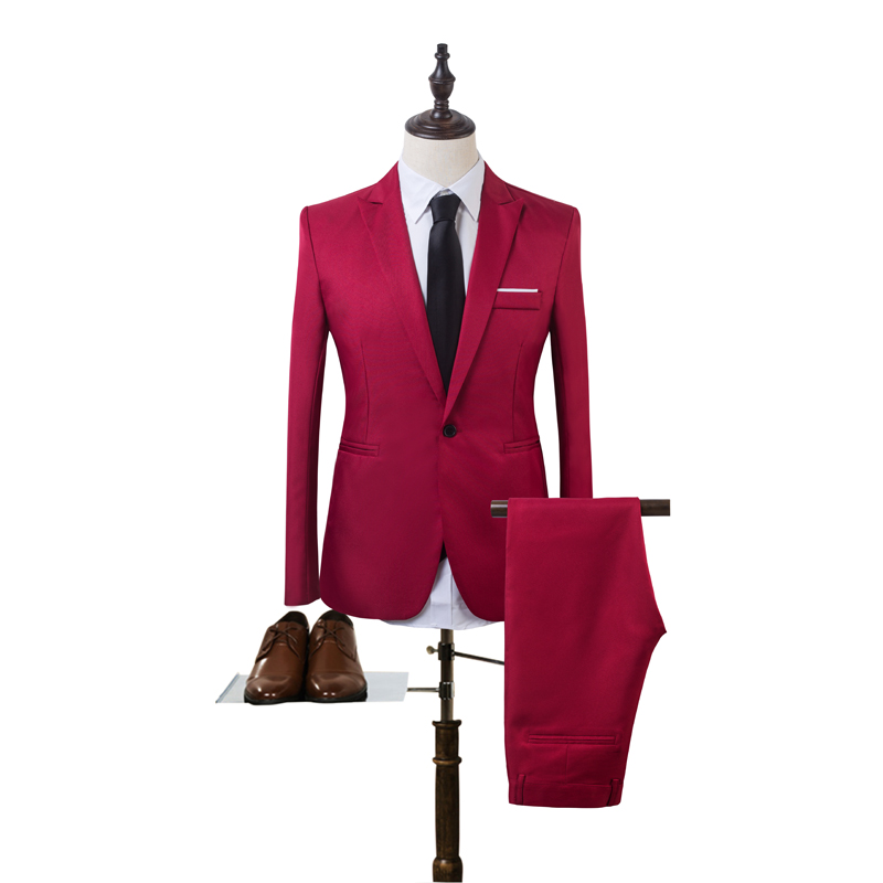 メンズビジネスカジュアルウェディングスーツセット、超スリムフ - Men Formal Wear Clothes のレビューと価格
