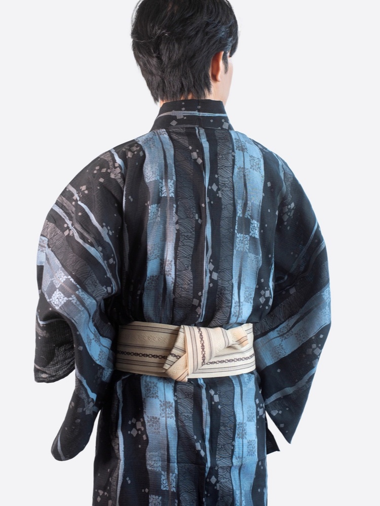 メンズ日本の伝統的な着物、帯付き、綿プリント、フォーマルな浴 - Traditional Japanese Men'S Formal Wear のレビューと価格