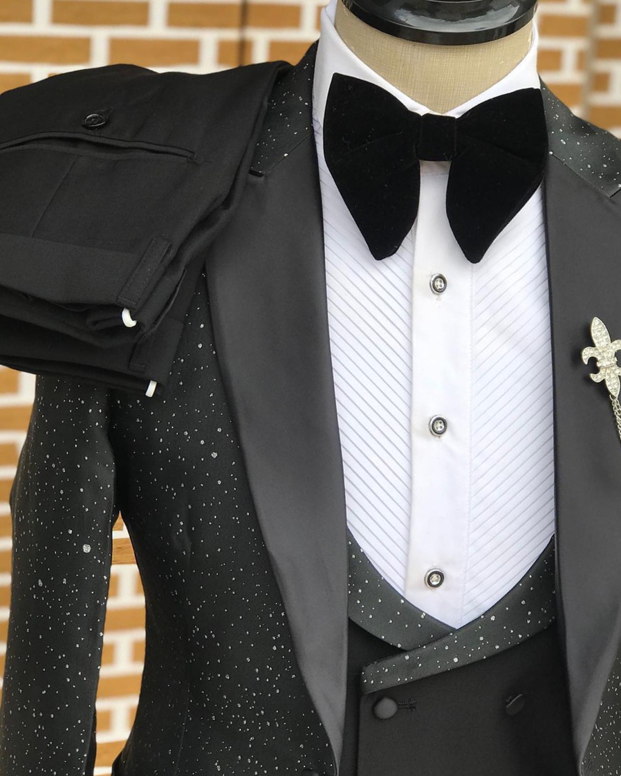 クラシック結婚式の男性スーツスプレー新輝きオーダーメイド新郎 - Men'S Formal Wear No Suit のレビューと価格