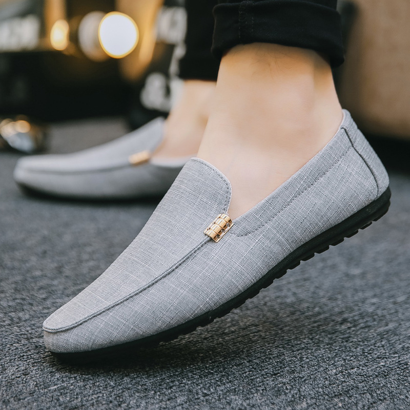 男性カジュアルシューズキャンバススリッポンファッションローフ - Men'S Formal Party Wear Shoes のレビューと価格
