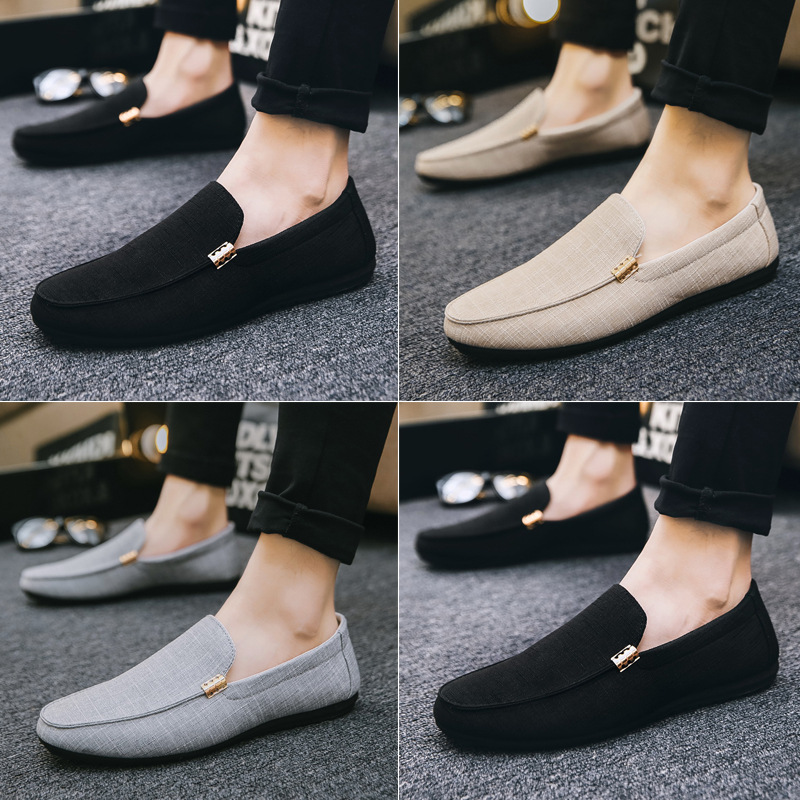 男性カジュアルシューズキャンバススリッポンファッションローフ - Men'S Formal Party Wear Shoes のレビューと価格