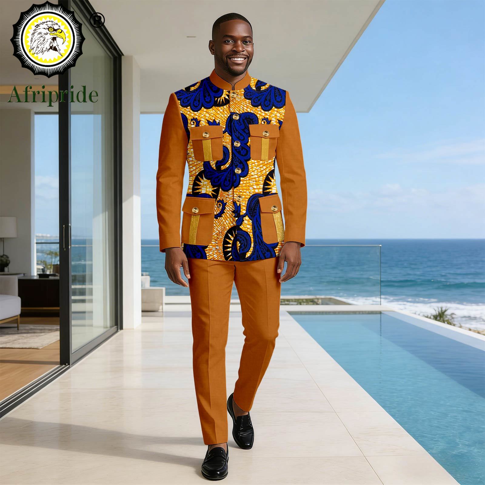 メンズフォーマルウェア シングルブレスト ポケット刺繍プリン - Men Formal Wear Clothes のレビューと価格