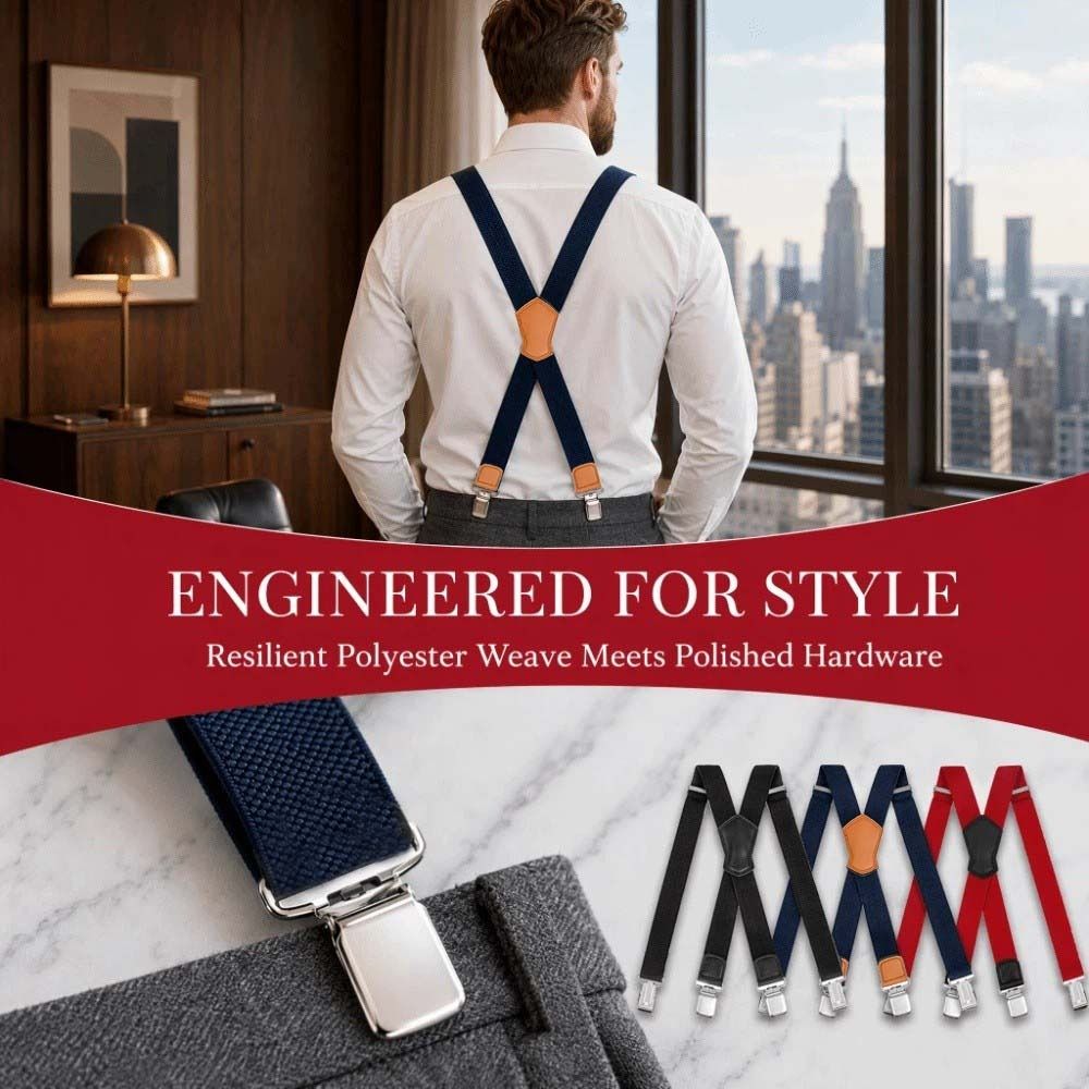 新しい伸縮性のある頑丈なサスペンダー、調節可能なコーンパター - Suspender Clip Formal のレビューと価格
