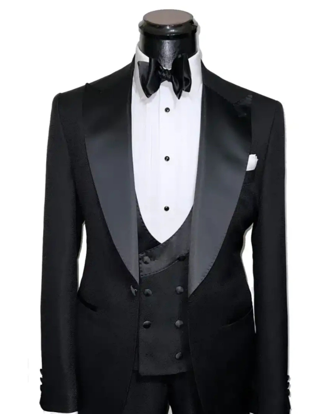 フォーマルな結婚式のタキシード、ピークドラペル、3ピース（ジ - Men'S Formal Wear No Suit のレビューと価格