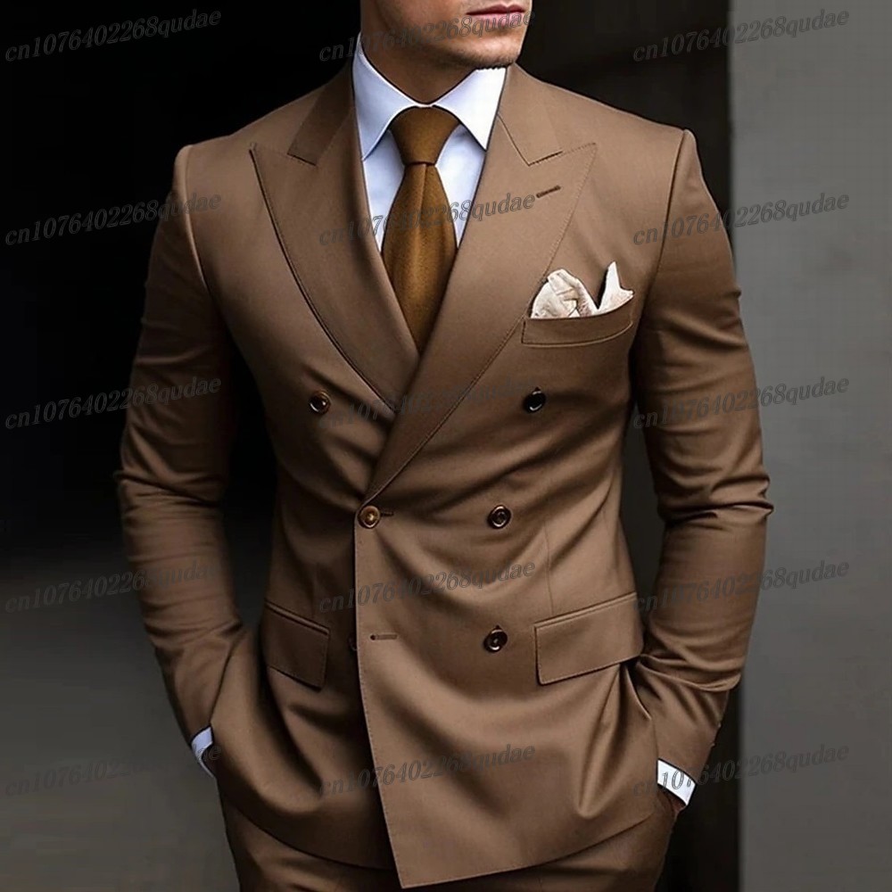 ブラウンフォーマルな機会の男性スーツ結婚式パーティー新郎スー - Formal Wear Jersey For Men のレビューと価格