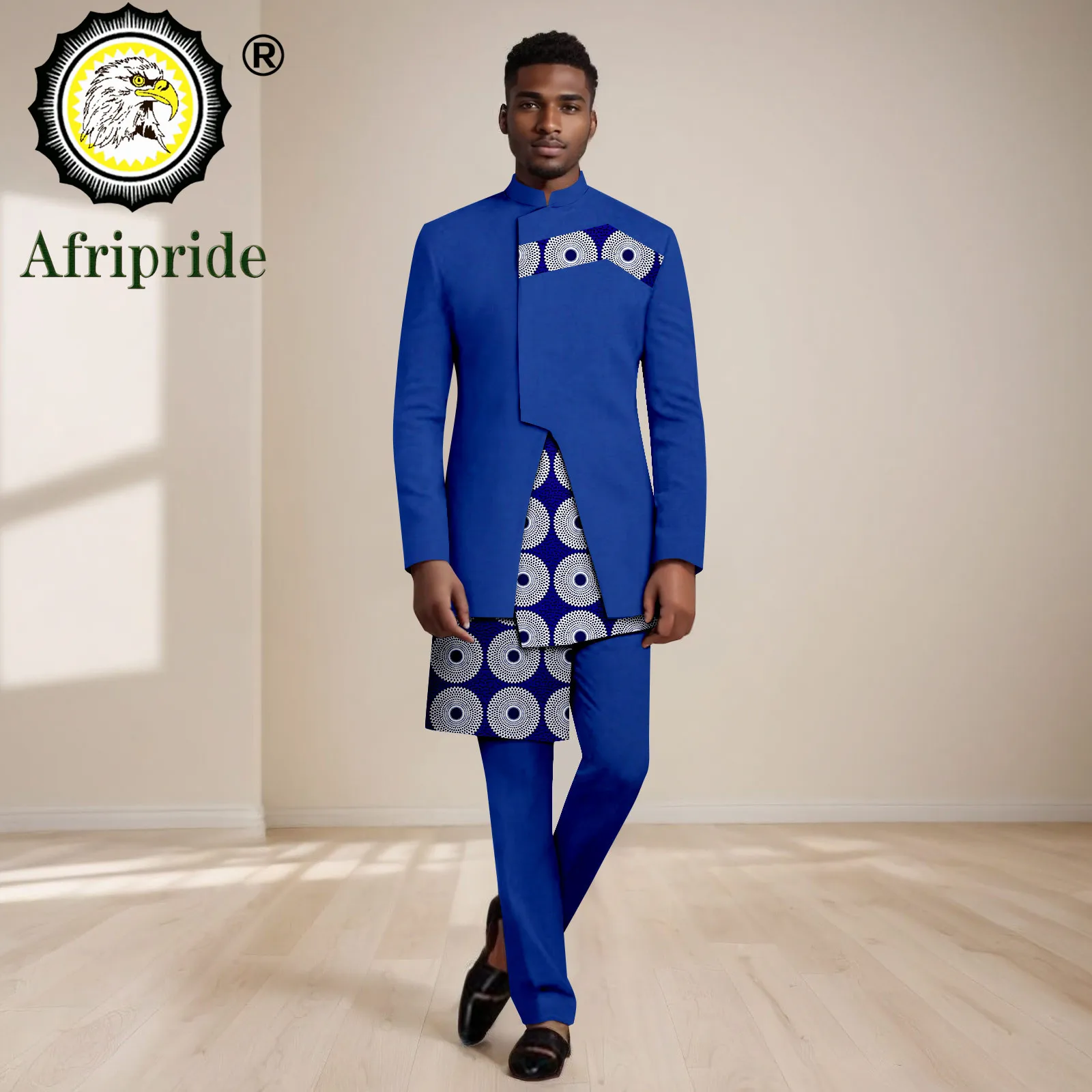 男性用アフリカンウェア,スリムフィット,長袖プリントブレザー - Men Formal Wear Clothes のレビューと価格