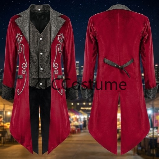 スチームパンクビクトリア朝の燕尾服中世コスプレ衣装ヴィンテー - Historical Men'S Formal Wear のレビューと価格