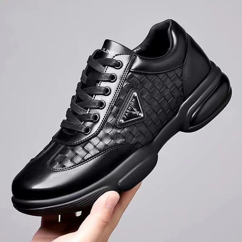 新しい男性革靴プラットフォーム通気性カジュアルシューズ夏シテ - Men Formal Wear With Sneakers のレビューと価格