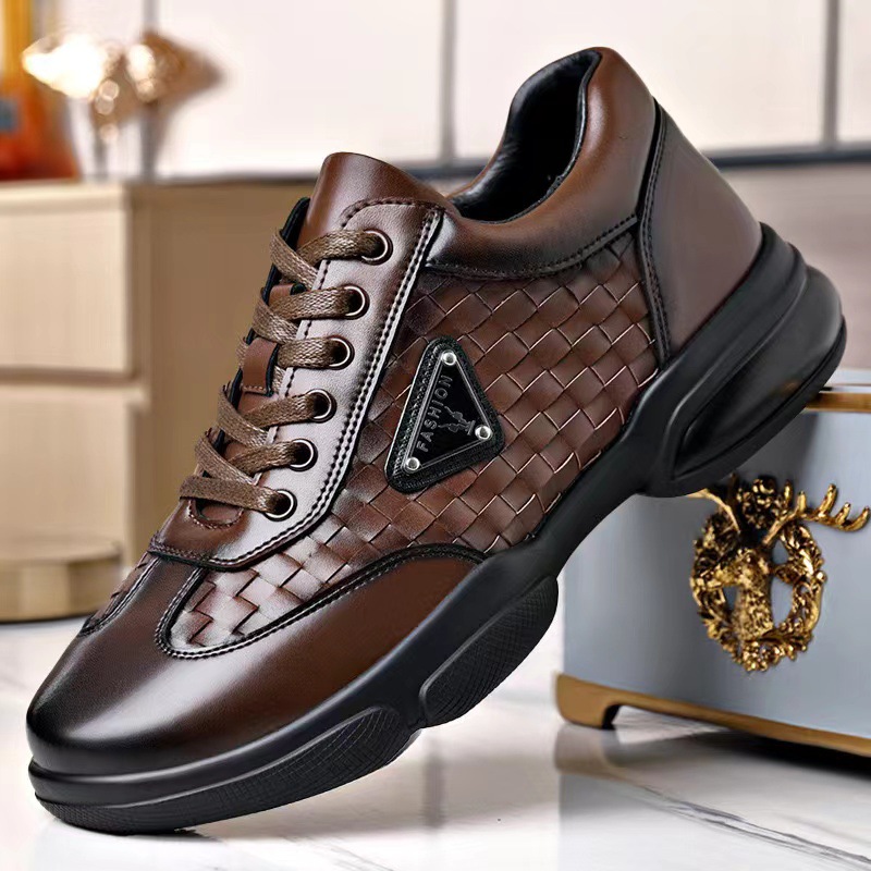 新しい男性革靴プラットフォーム通気性カジュアルシューズ夏シテ - Men Formal Wear With Sneakers のレビューと価格